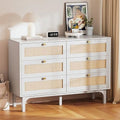 Rattan 6 Drawer Wood Dresser F412060