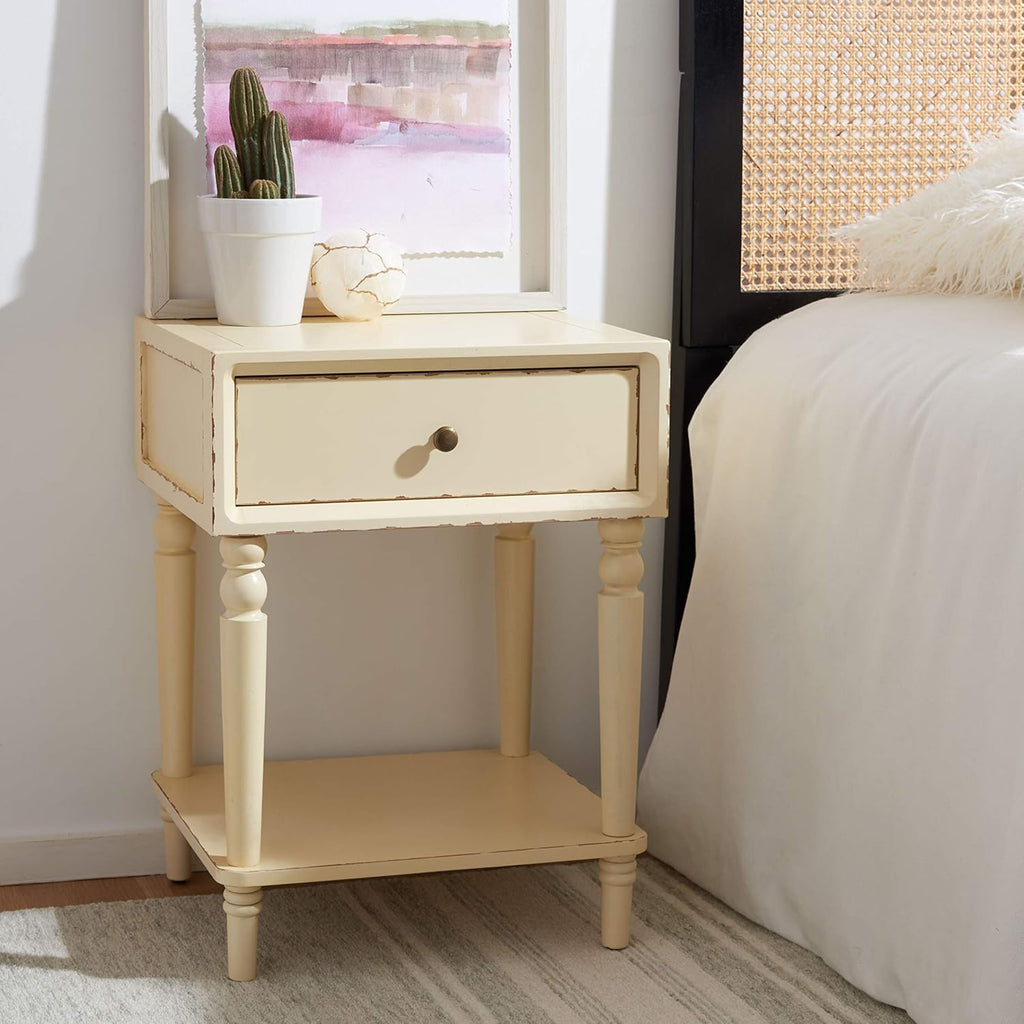 Vintage Cream Accent Table S67419