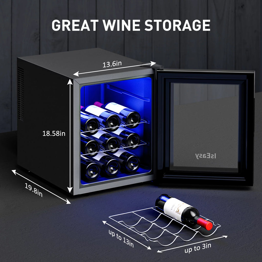 12 Bottle Compressor Wine Cooler Refrigerator J70482
