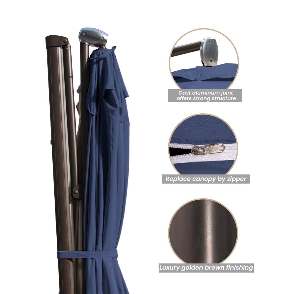10-Foot Cantilever Umbrella with Cross Base T267