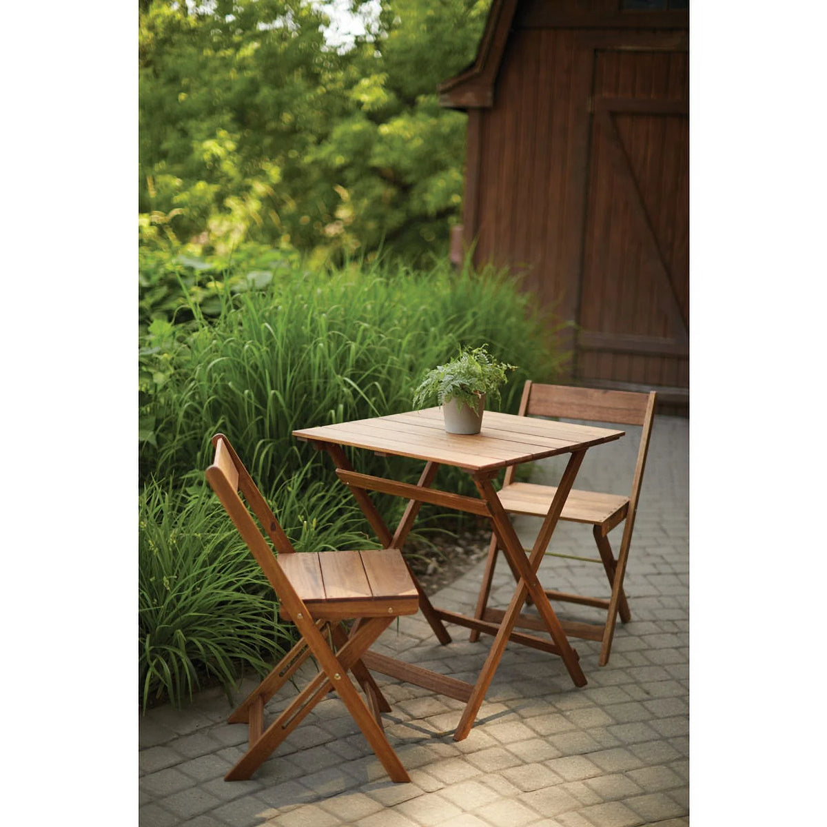 Brown Wood 3 pc Bistro Set Y266
