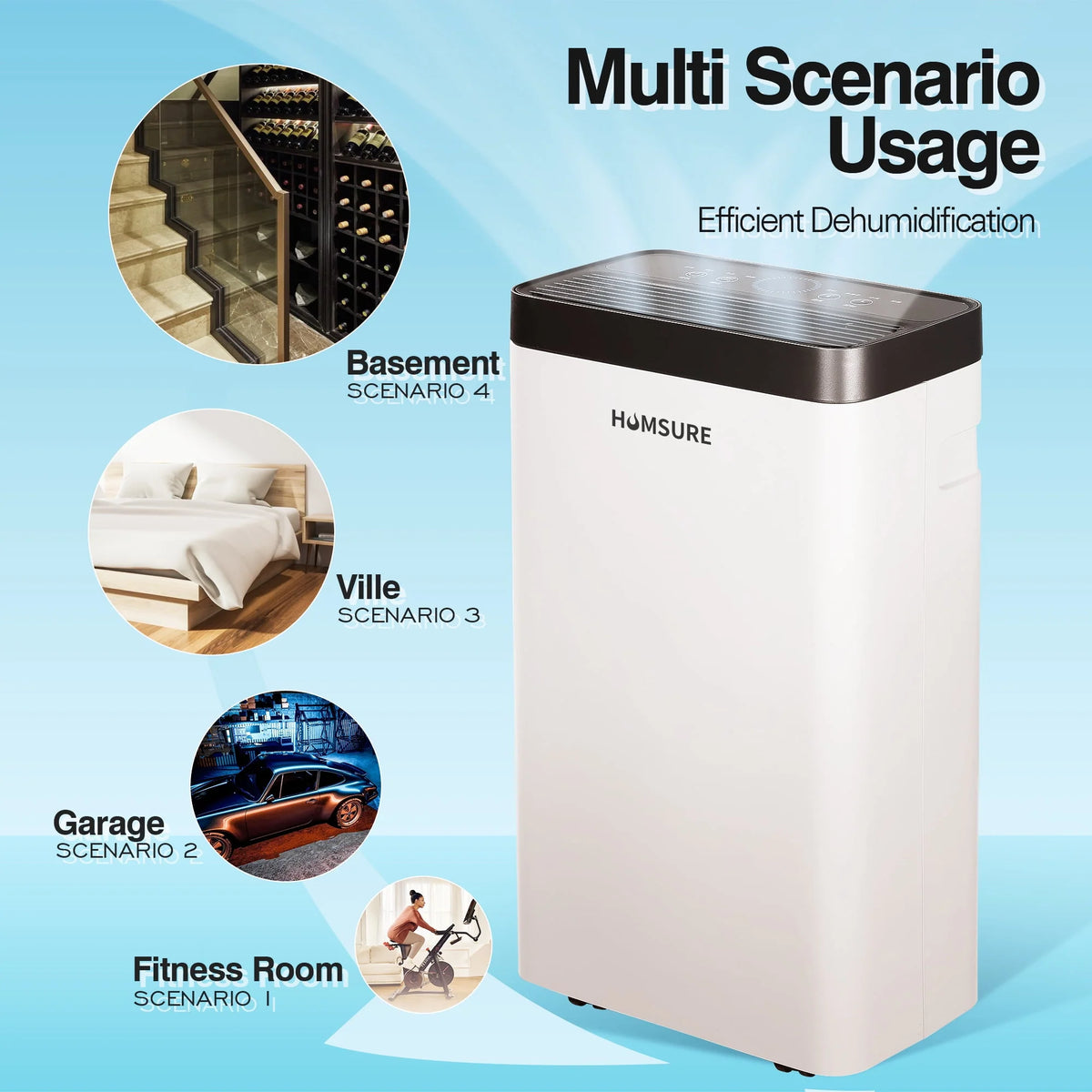 22 Pints Portable Dehumidifier with Drain Hose B479