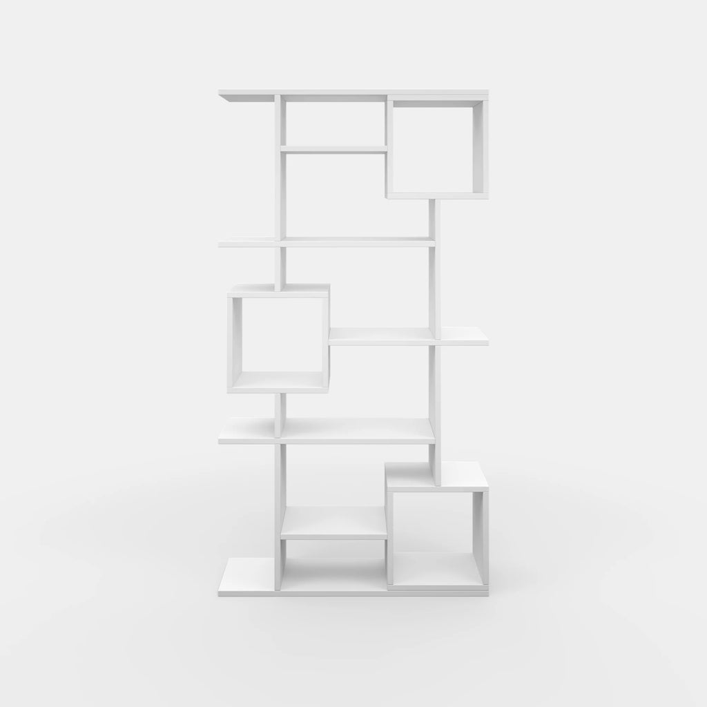 White Multiple Tier Open Shelf Bookcase Z6042