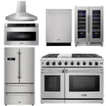 48 in. Gas Range, Range Hood, Refrigerator, Dishwasher, Wine Cooler, Microwave C956