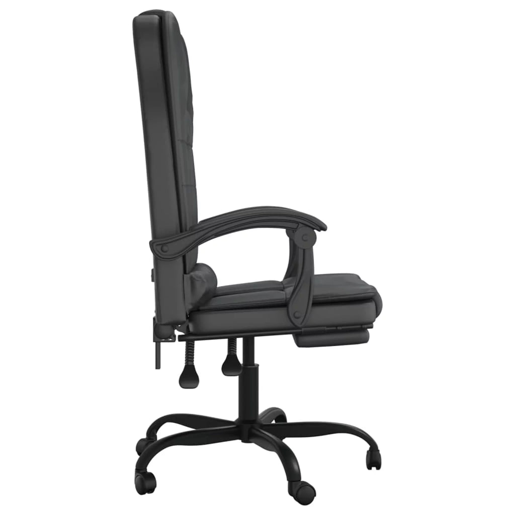 Black Faux Leather Massage Reclining Office Chair Y953