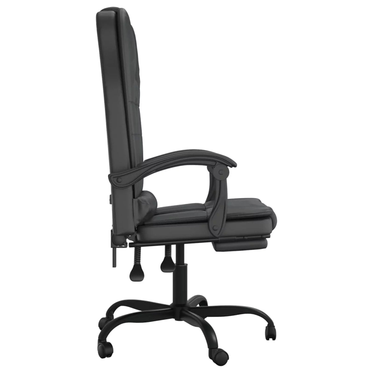 Black Faux Leather Massage Reclining Office Chair Y953