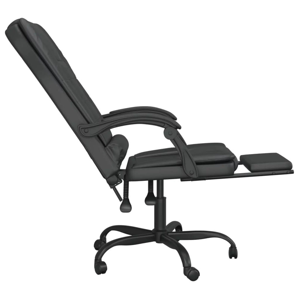 Black Faux Leather Massage Reclining Office Chair Y953