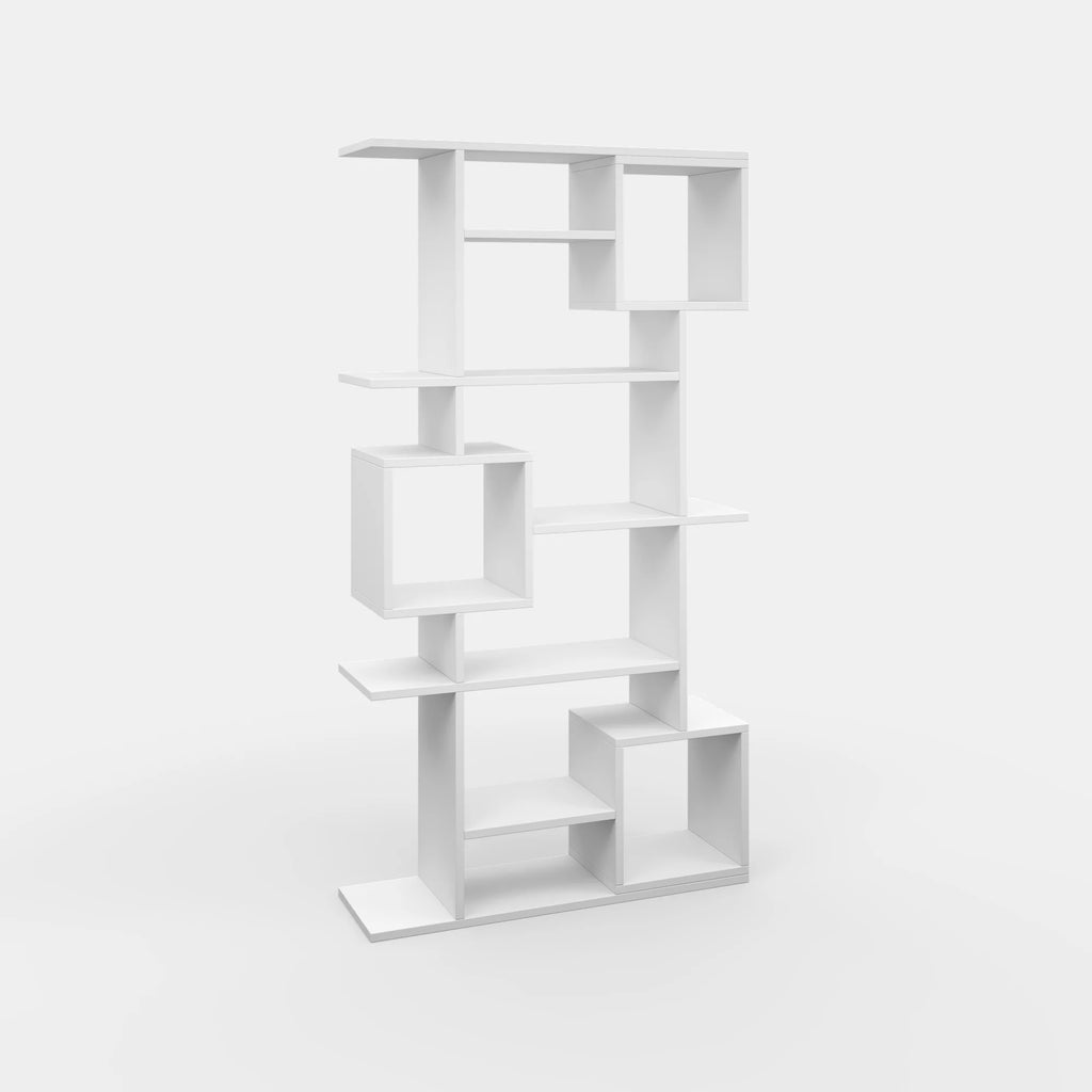 White Multiple Tier Open Shelf Bookcase Z6042