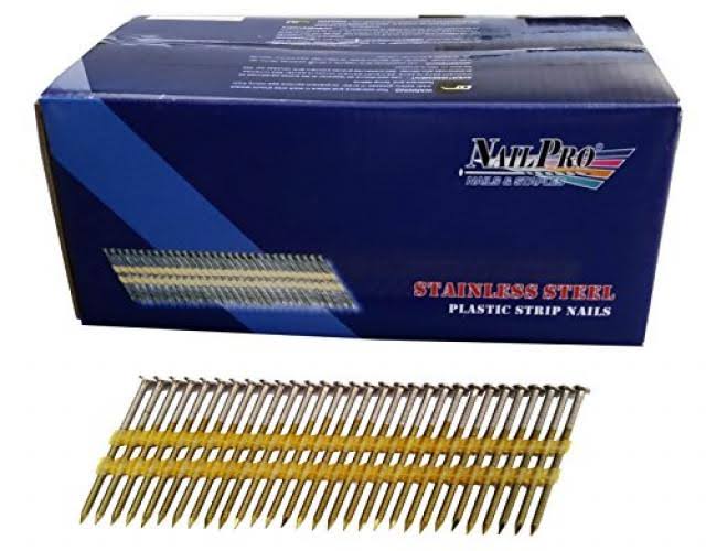 3x22 inch 304 Stainless Steel 21 Degree Plastic Strip Nails W567