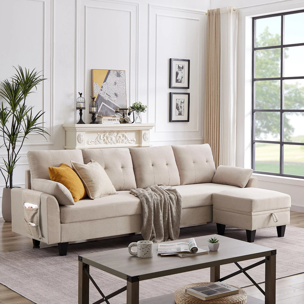 Modern Sectional Sofa with Reversible Chaise I637757