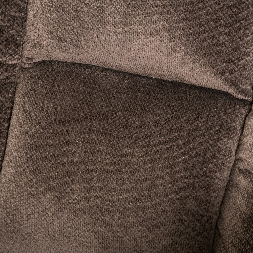 Chocolate Brown and Black Fabric Tufted Recliner Q9004