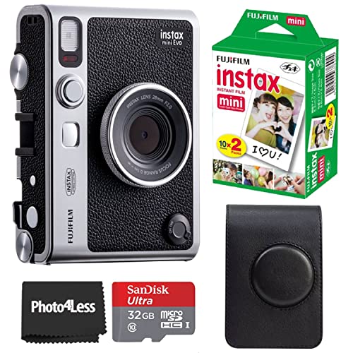 Black Hybrid Instant Camera Bundle with Instant Film G6476