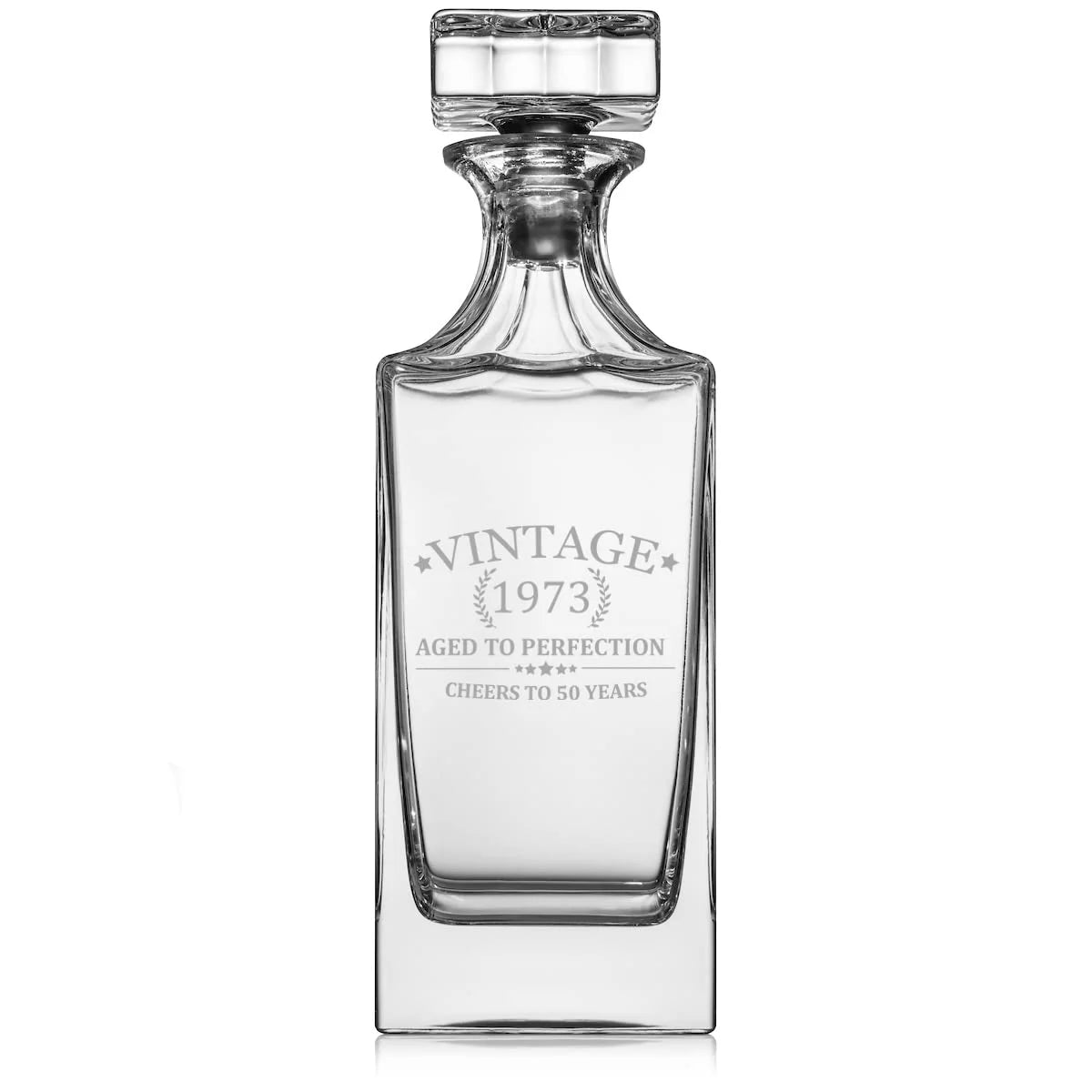 30 oz Glass Whiskey Decanter with Glass Stopper U7257