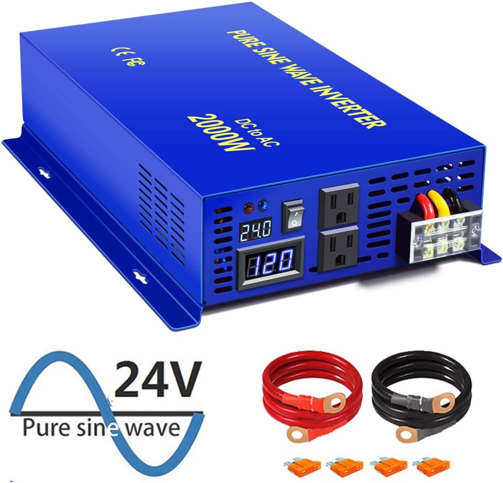 Pure Sine Wave Power Inverter 3000W 6000W Peak DC 24V to AC 110V 120V M7036