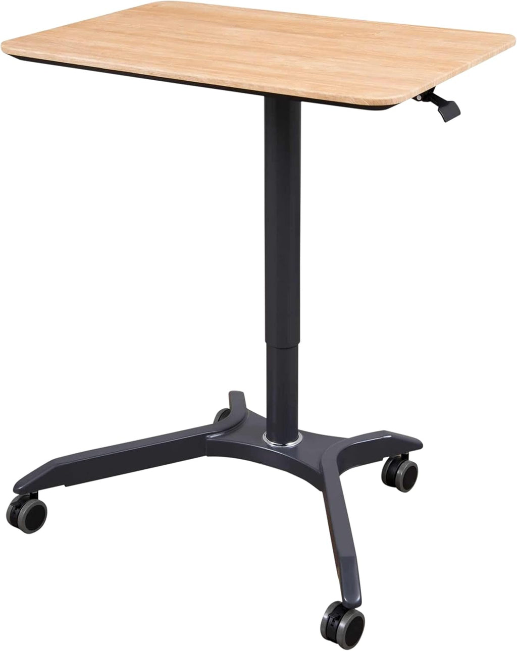Black Adjustable Height Rolling Standing Desk Cart P5604