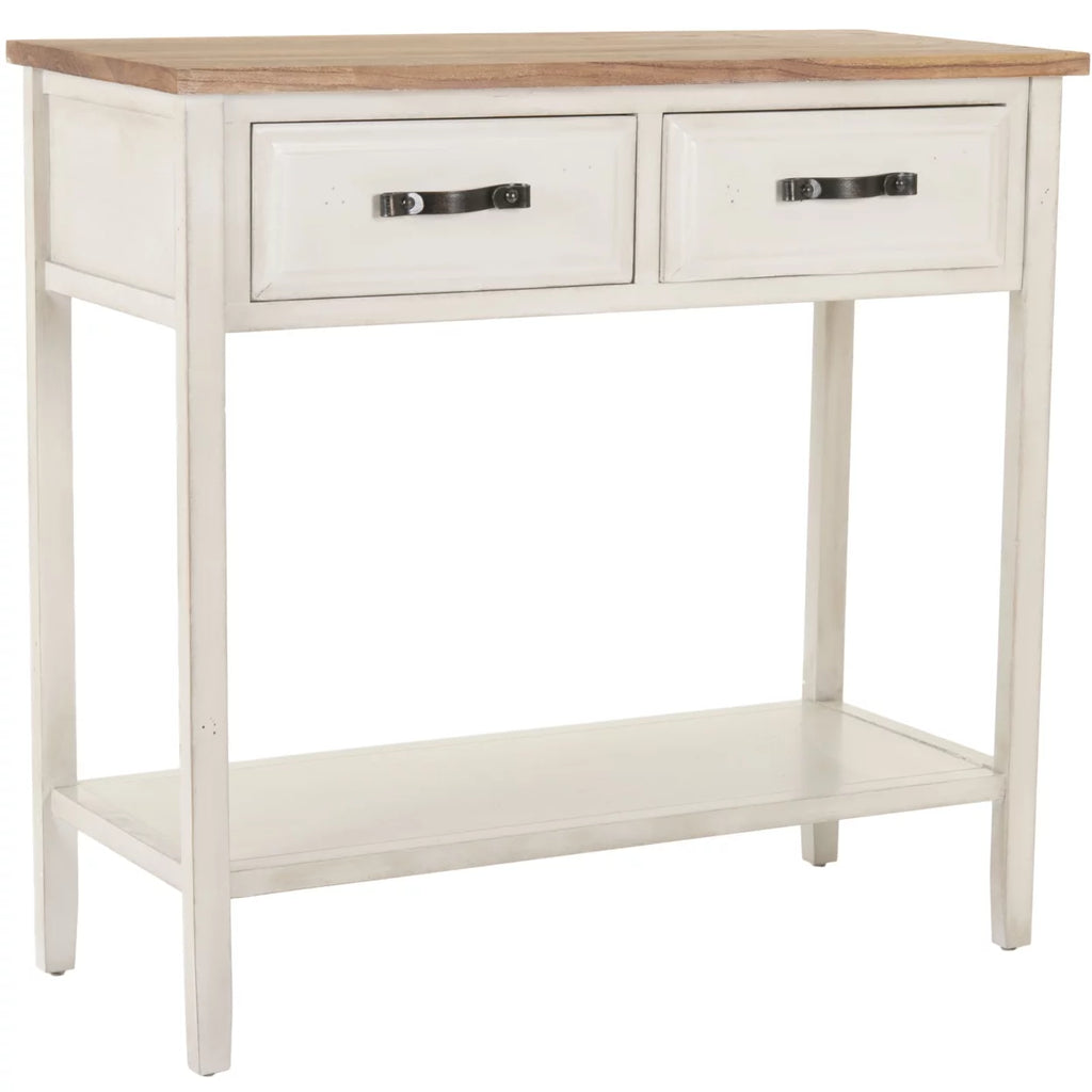 White Console Table With Storage Drawers K5058