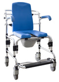 Padded Mobile Bath Shower Commode Chair X31790