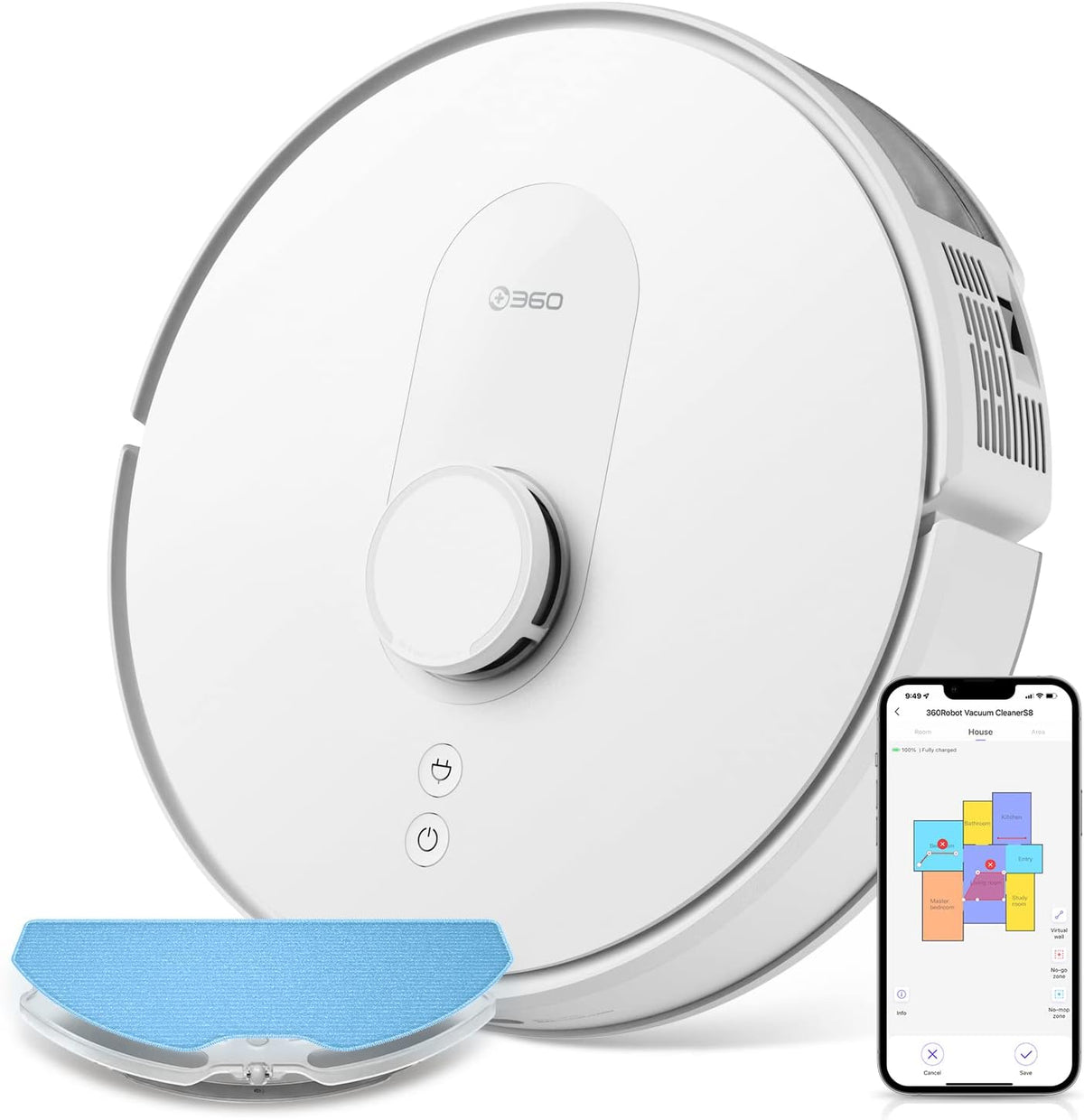 Robot Vacuum and Mop, LiDAR Navigation, 2700Pa Strong Suction T6317