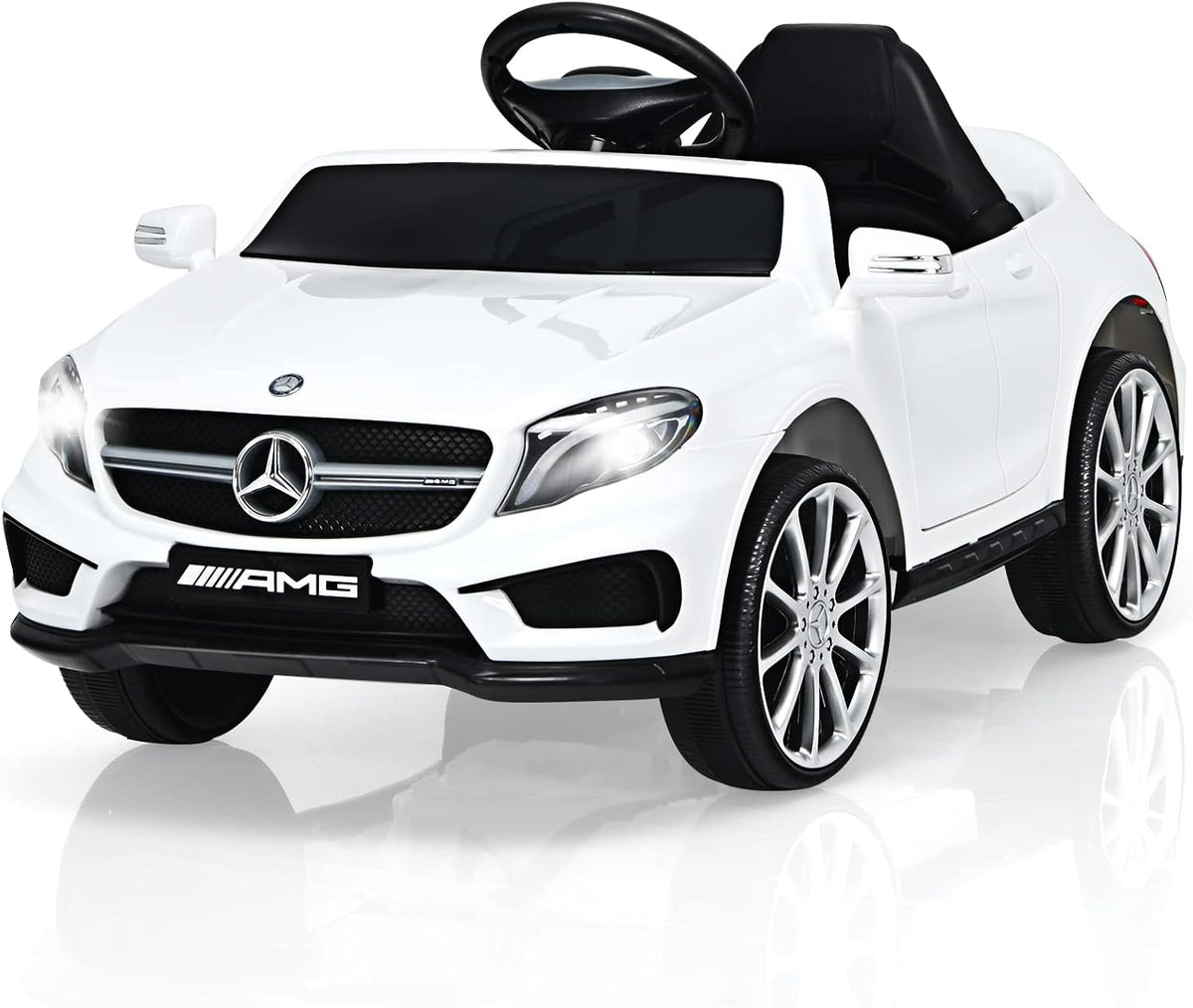 12V Electric Kids Ride On Car with Remote Control White C91368