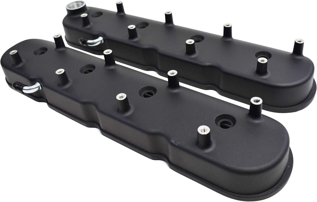 Black Cast Aluminum Valve Covers with Coil Mounts X9098