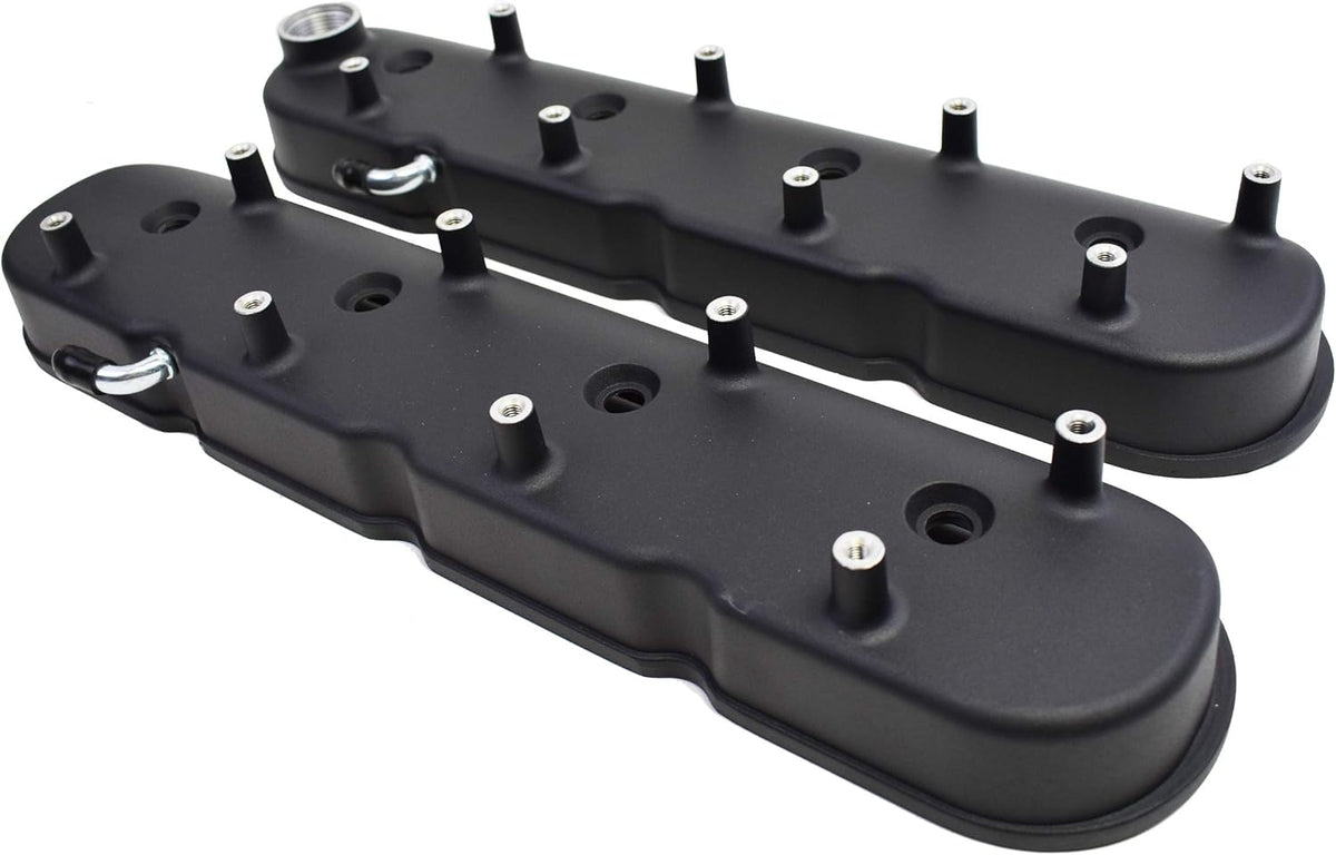 Black Cast Aluminum Valve Covers with Coil Mounts X9098
