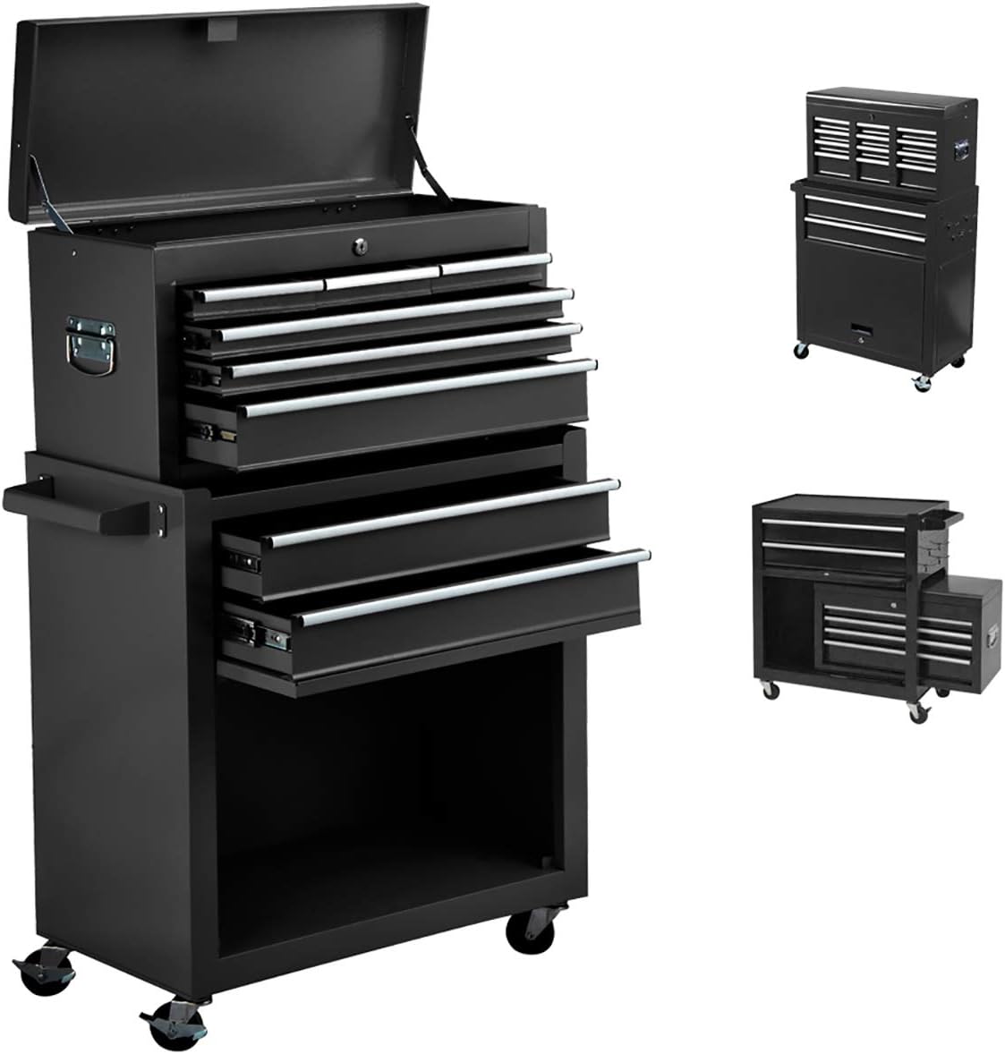 Black 8 Drawer Rolling Tool Chest T117