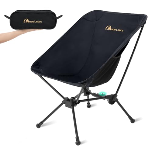 Portable Folding Camping Chair 330 lbs Black Z85314
