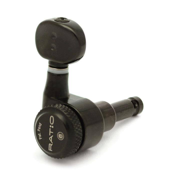 Locking Tuned Machine Heads 6 in Line Black Q761