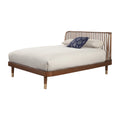 King Wood Platform Bed Dark Walnut L735