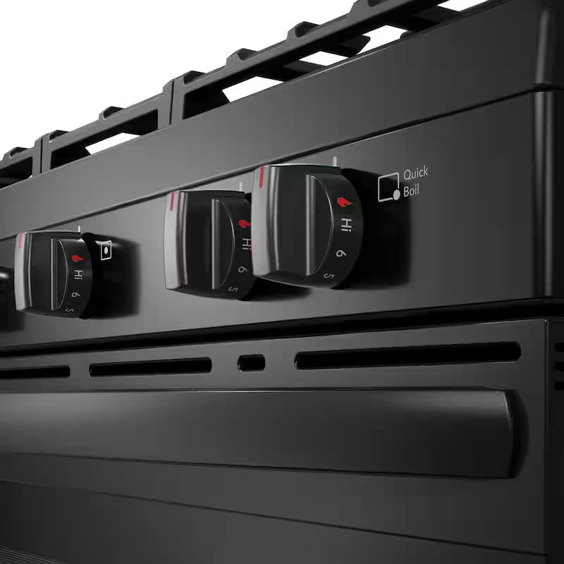 5 Burner Freestanding Gas Range in Black Z645498