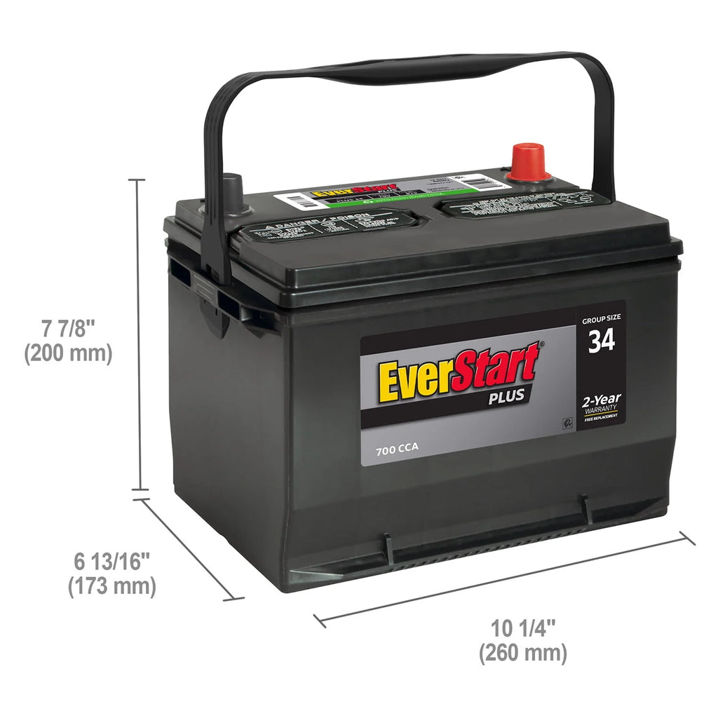 Lead Acid Automotive Battery Group Size 34 12 Volt 700 CCA S253849