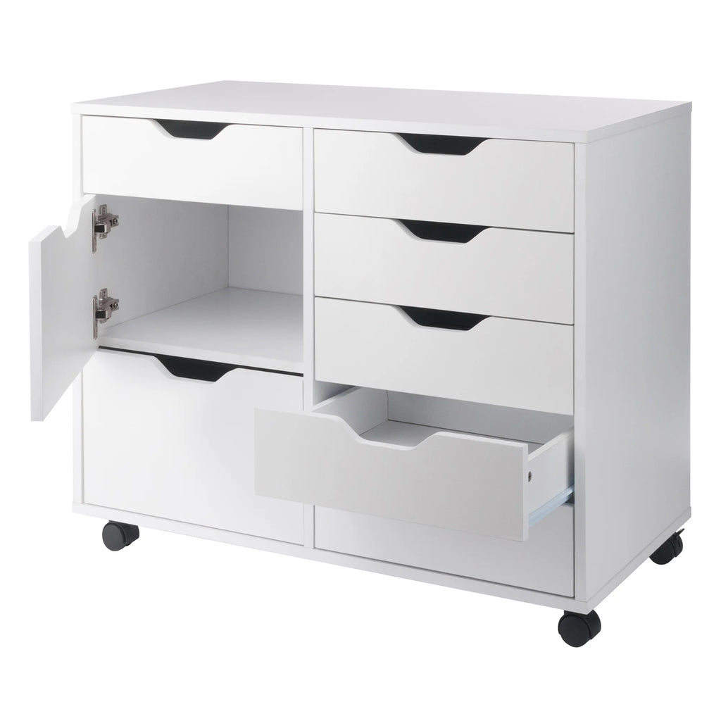 White Wood Storage Cabinet G7907