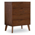 Walnut Four Drawer Wood Chest R466129