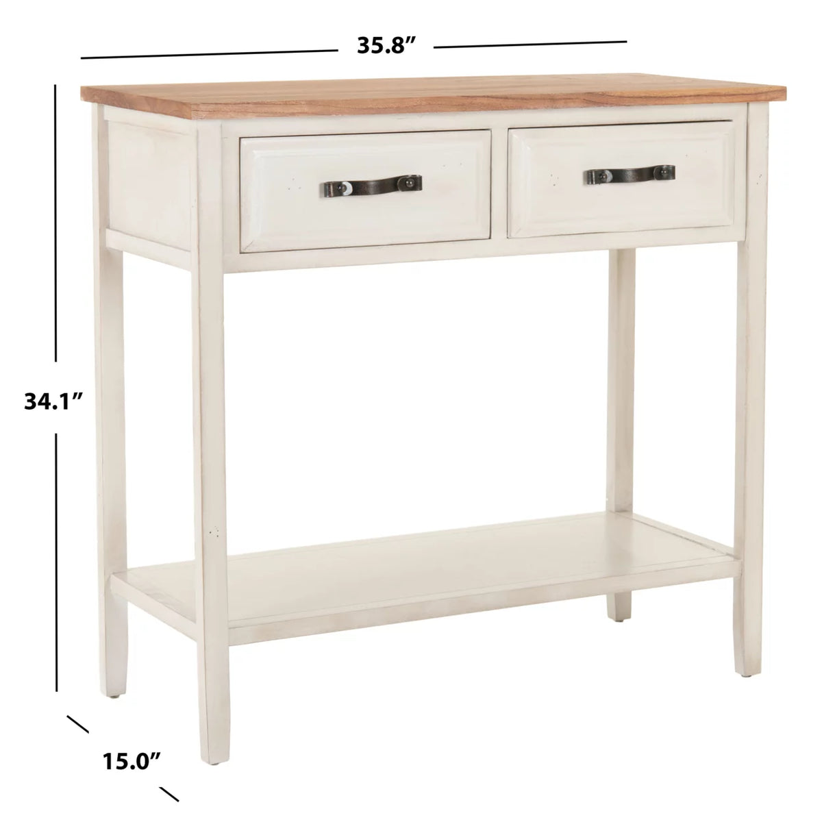 White Console Table With Storage Drawers K5058