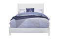 King Wood Panel Bed in White U46014