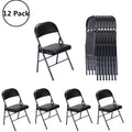 Black Folding Chairs Padded Seat Z4836