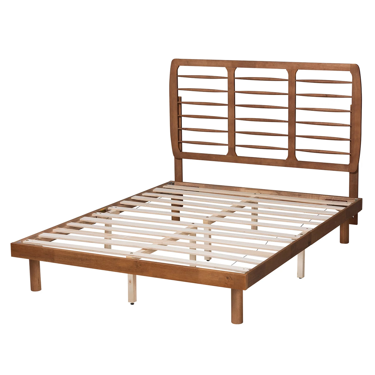 Ash Walnut Finished Wood Full Size Platform Bed L185412