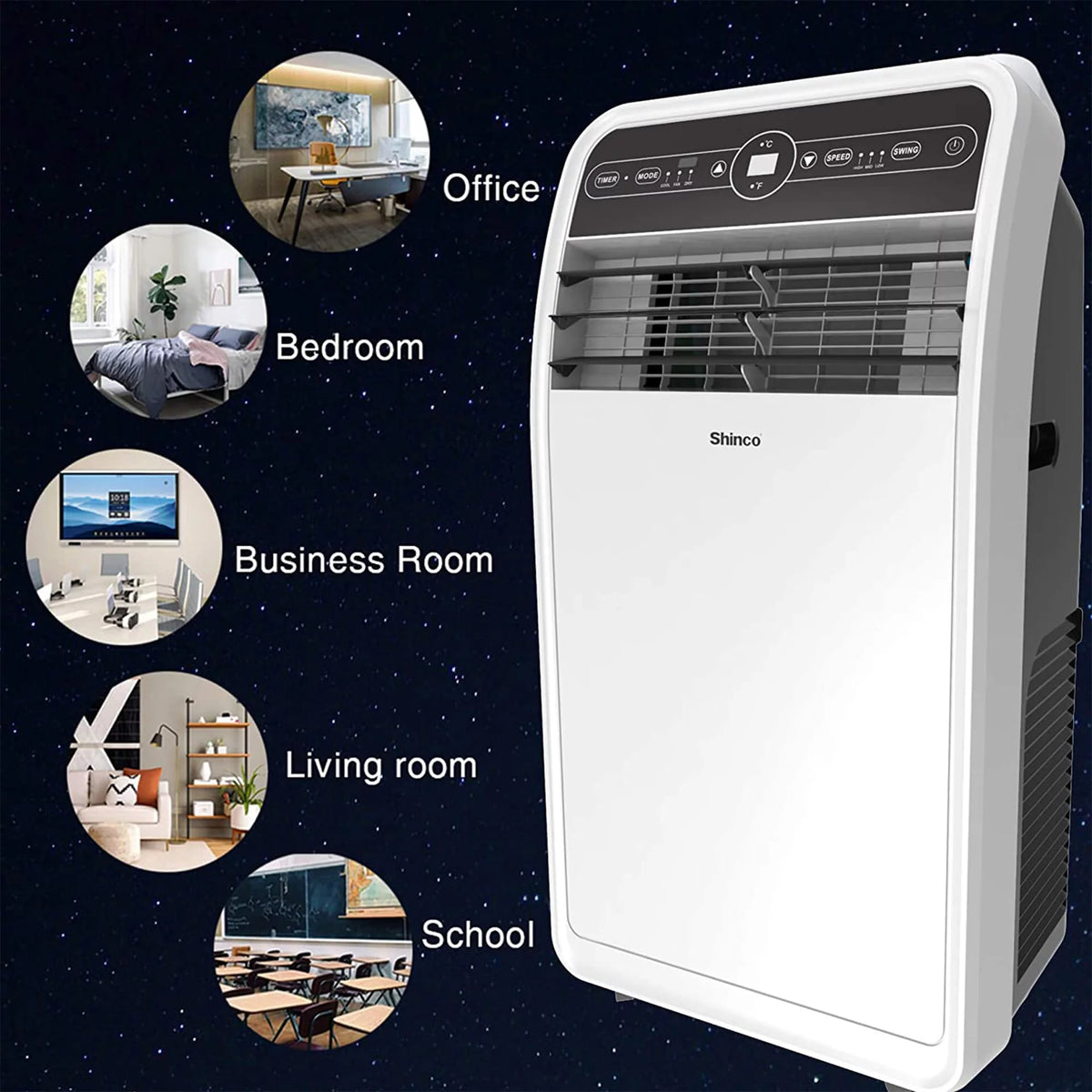 10,000 BTU Portable AC Unit, Dehumidifier, & Fan Z496434