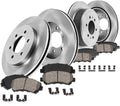 330 mm Front + 348 mm Rear 6 Lug Rotors + Ceramic Brake Pads + Clips Y720144