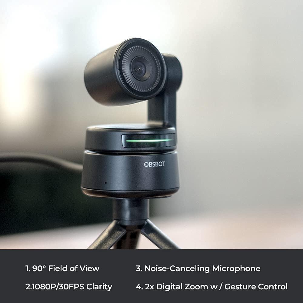 AI-Powered PTZ Webcam 1080p HD with Mouse Pad G586