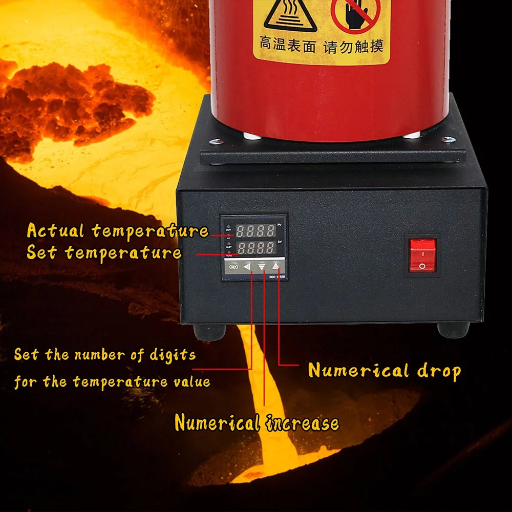 2KG 1400W Electric Digital Melting Furnace Y622