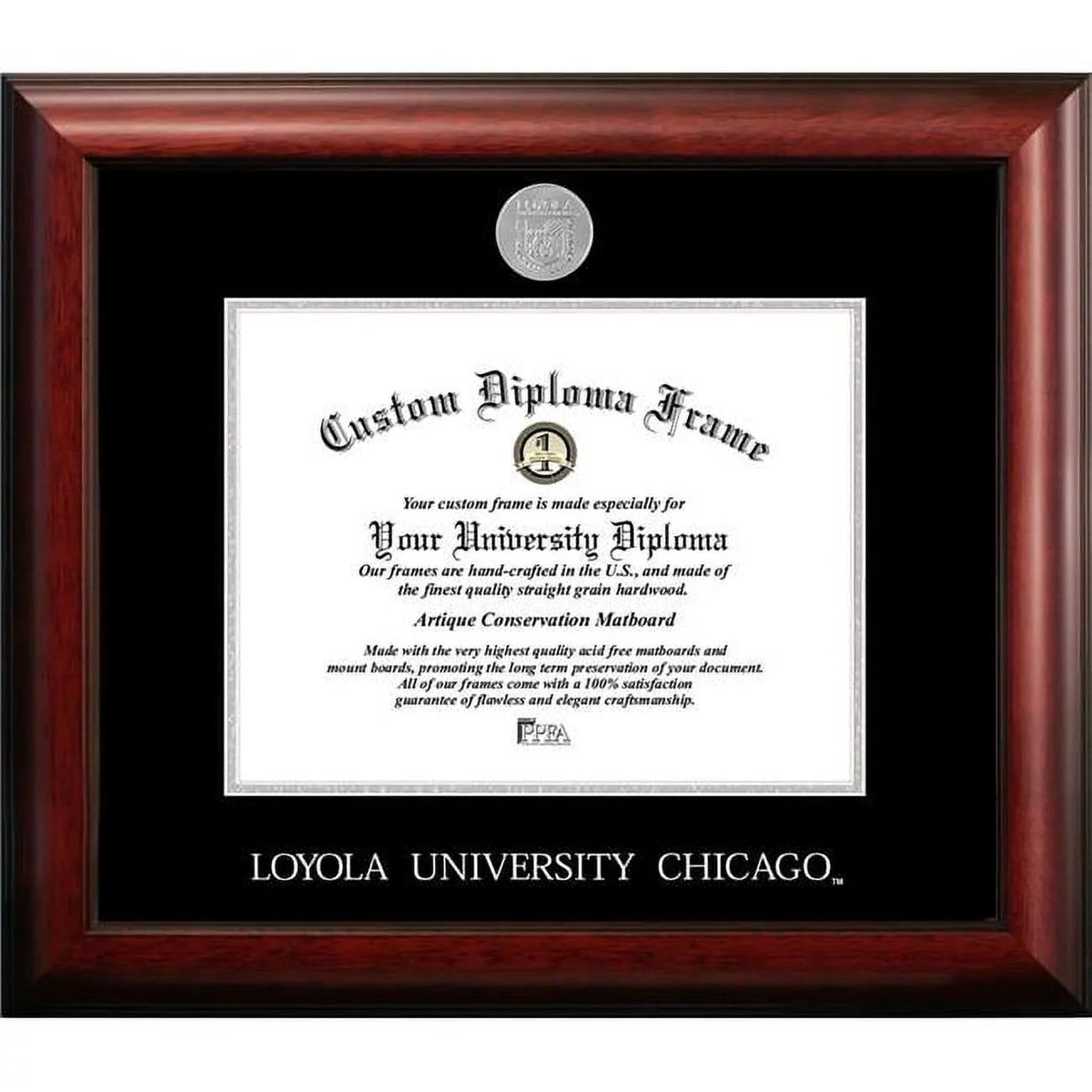 11 x 8.5 in. Silver Embossed Diploma Frame V4878