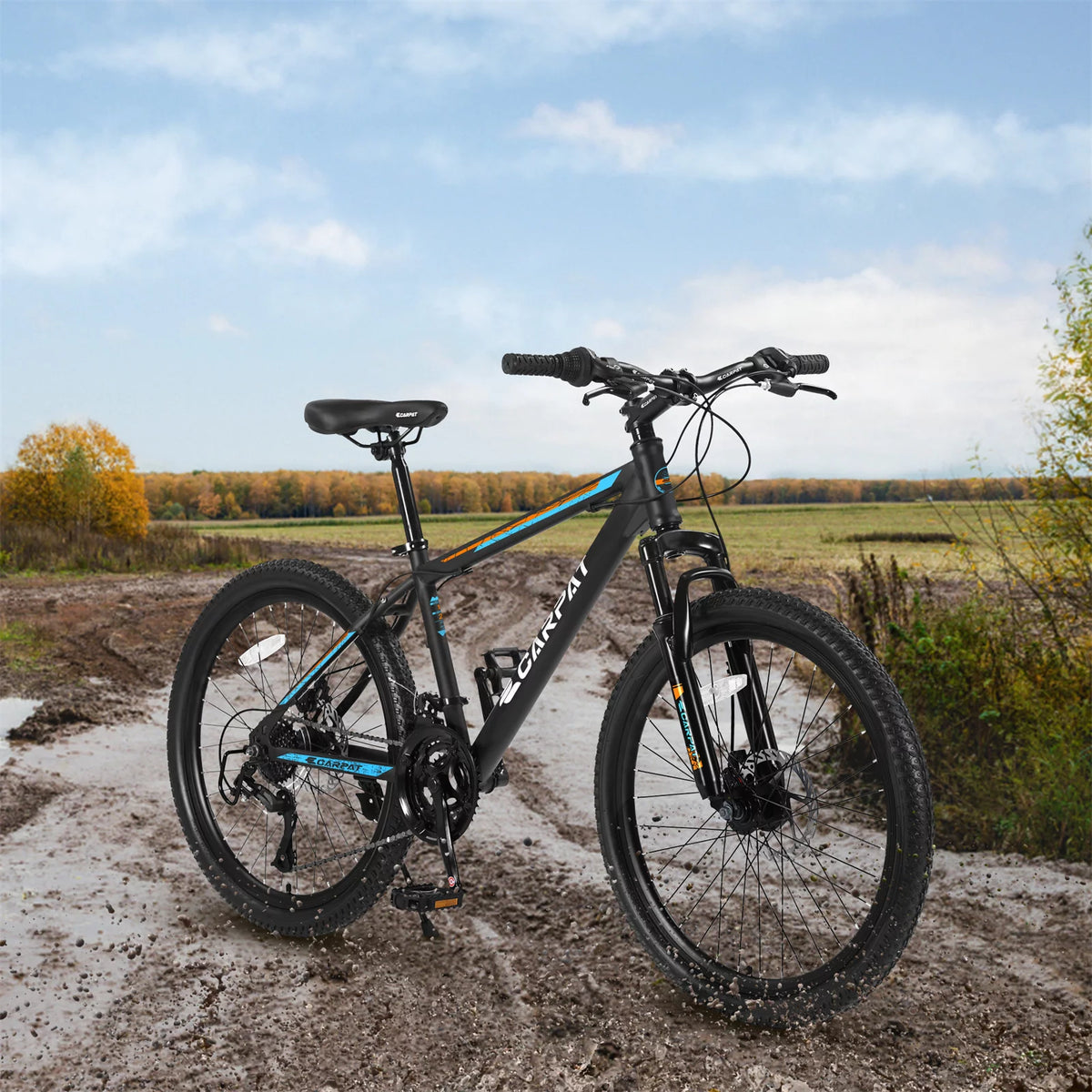 Orange 21 Speed High-carbon Steel Mountain Bike D800