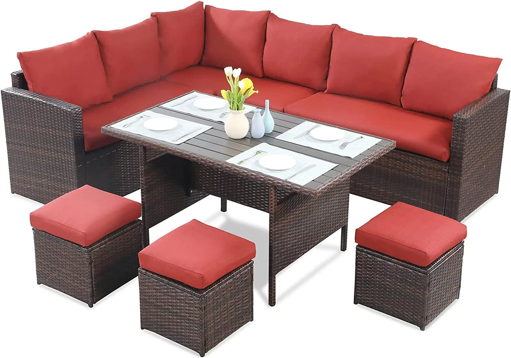 7 Piece All Weather Wicker Outdoor Conversation Set X93125