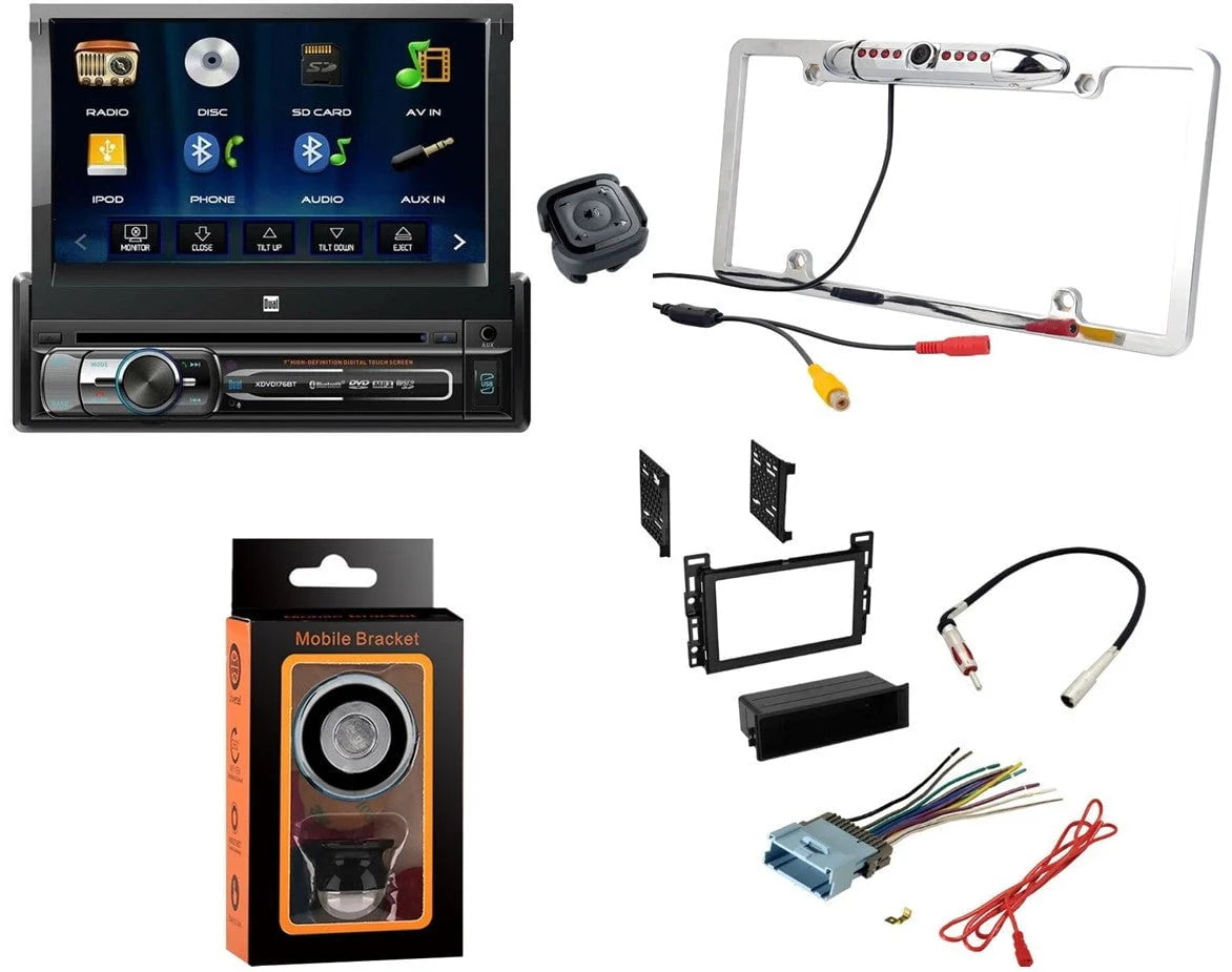 7 Touchscreen Single DIN Car Stereo Rear Camera Phone Holder Dash Kit I67818