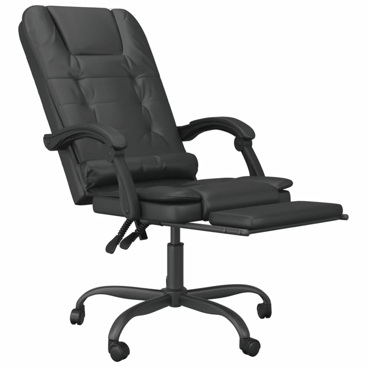 Black Faux Leather Massage Reclining Office Chair Y953