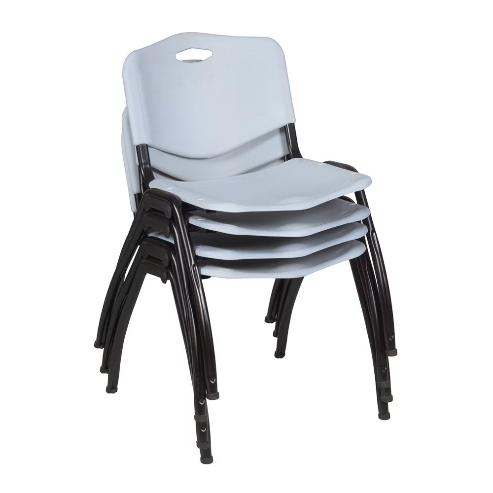 42" Round Breakroom Table & 4 Stack Chairs H949965