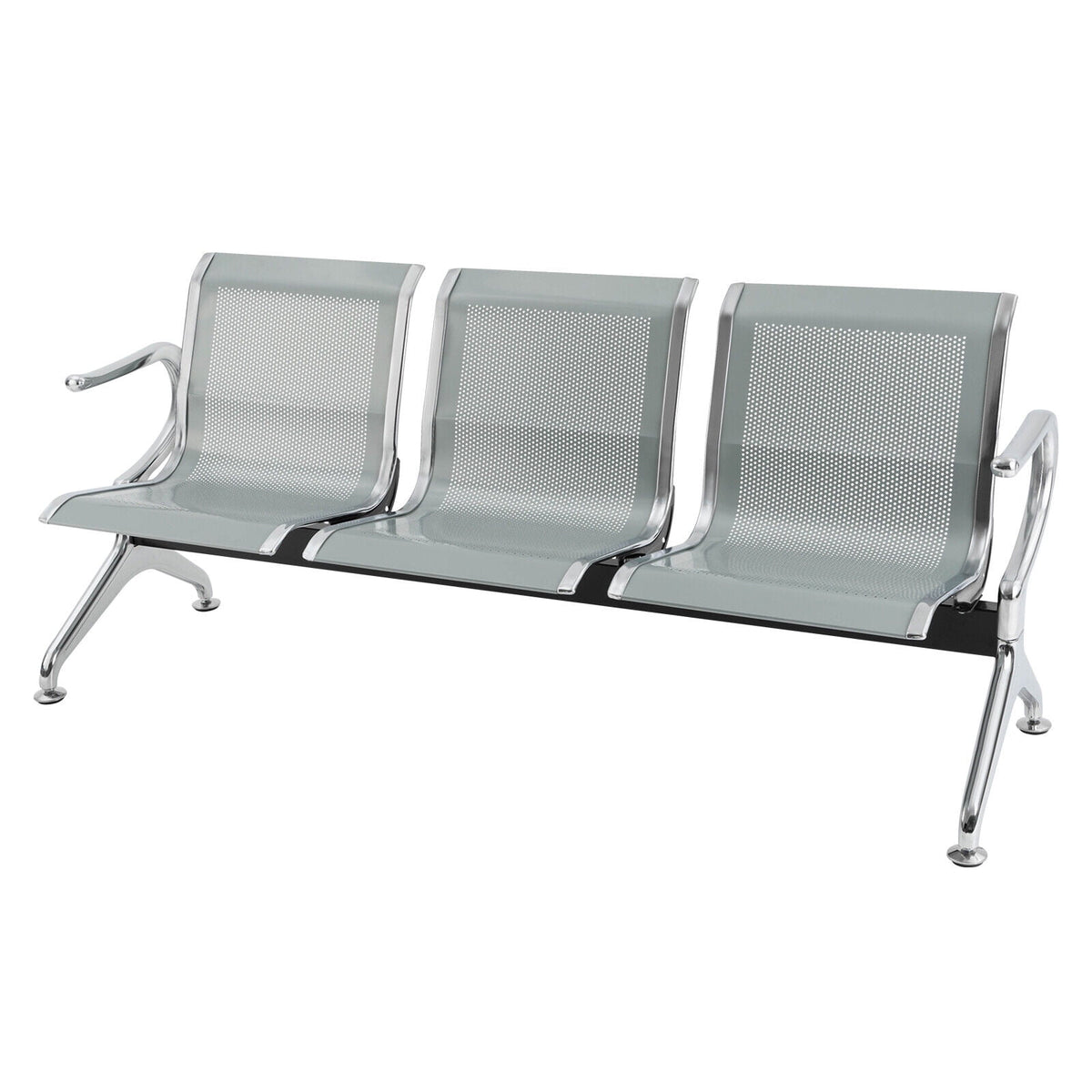 3-Seat Steel Reception Chair with Arms E5567