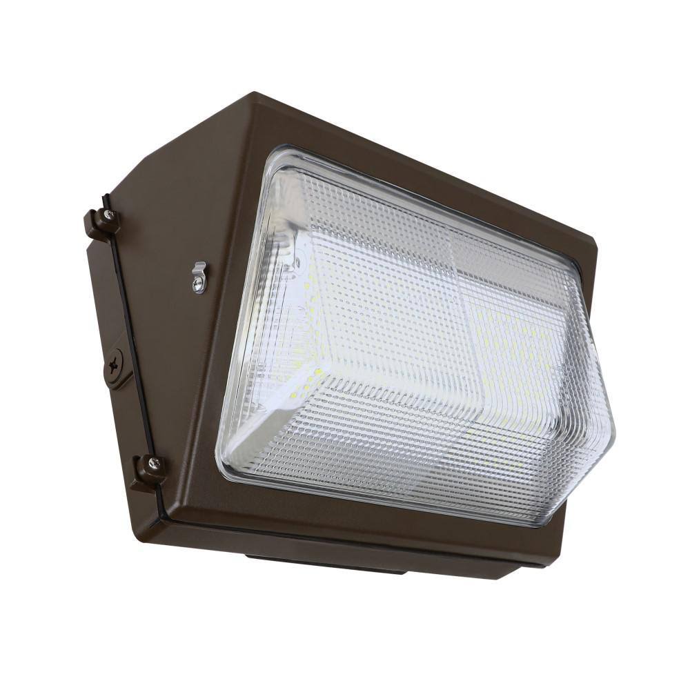 126-Watt Equivalent Integrated LED Bronze Daylight Outdoor Wall Pack Light, 5000K A454552