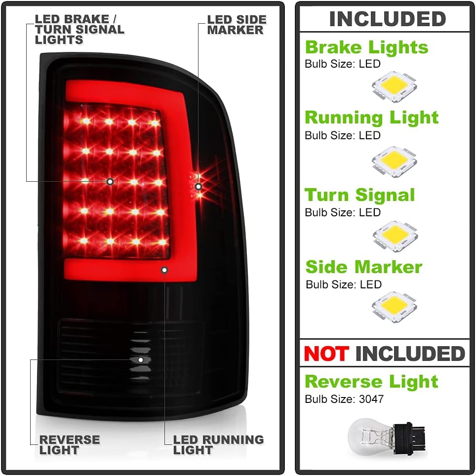 Black Smoke LED Tail Lights F116931